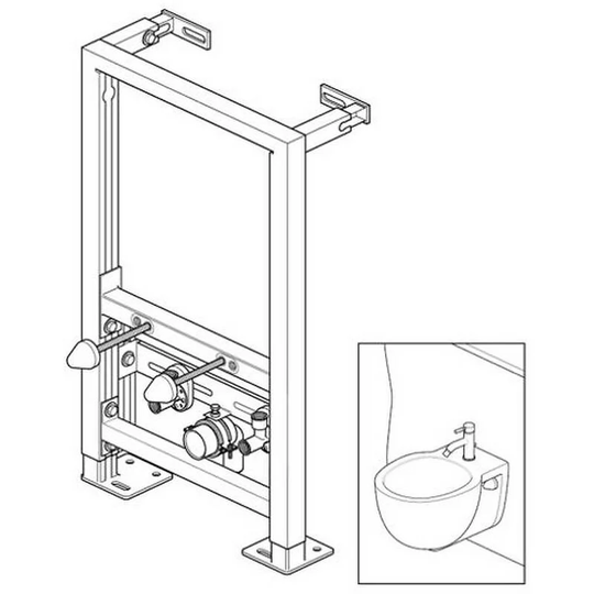 Wall Hung S-Frame Bidet Frame kit Ex Bathstore