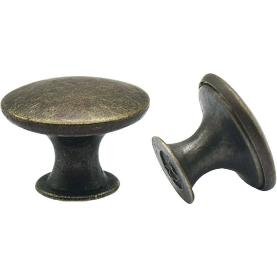 Perlerare - Door Knobs Set of 12 Drawer Knobs 30mm Vintage Brass Handles Furniture Cabinet Knobs for Kitchen Cupboards