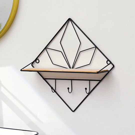 BetterLife Wrought Iron Bathroom Shelf Simple and Modern Living Room Wall Wall Kitchen Wall Room Multifunctional Storage Holder