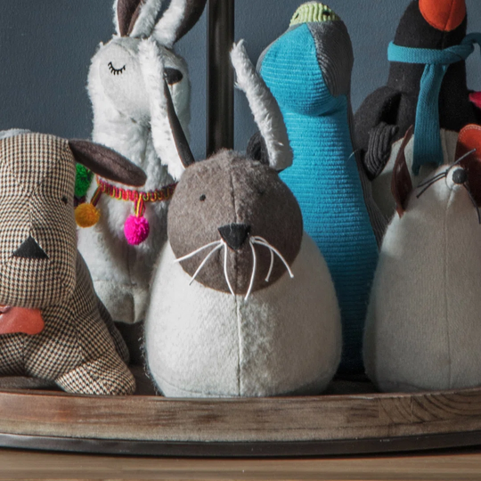 Alejandro Rabbit Fabric Weighted Floor Stop
