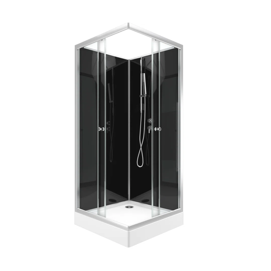 Muth Square Shower Cabin with Rain Shower and Temperature Control