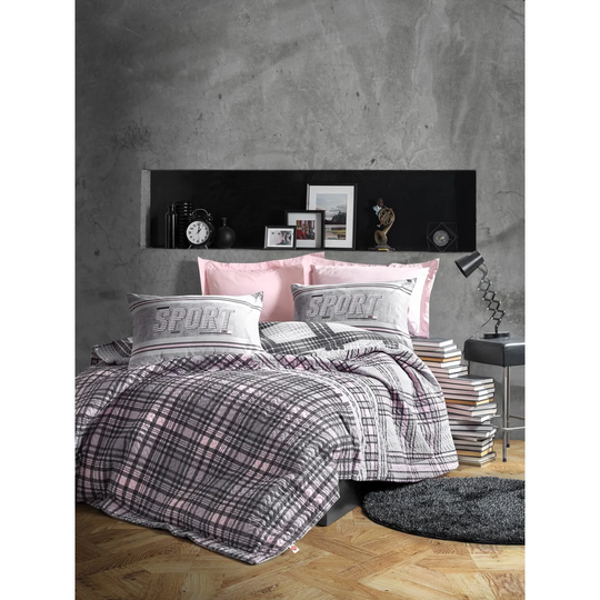 Borkowski Rose Grey 100% Cotton 145 TC Modern & Contemporary Duvet Cover Set