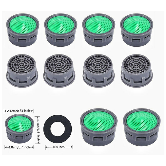 Faucet Aerator, Faucet Flow Restrictor Replacement Parts Sink Aerator Insert for Bathroom or Kitchen (24pcs)