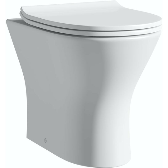 Orchard Derwent round compact back to wall toilet with luxury soft close toilet seat - White