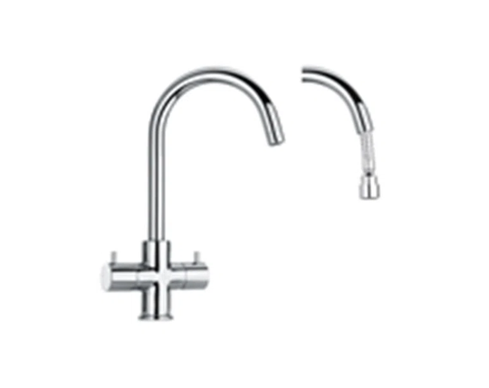 Cox Cruciform Sink Pull Out Twin Lever Monobloc Tap