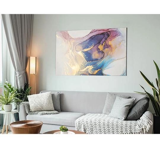 Stunning Glitter Marble - Unframed Graphic Art on Metal