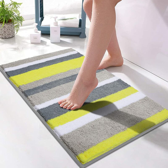 Non-slip Absorbent Bath Mat Microfiber Shower Mat for Bathroom