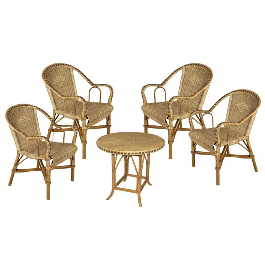 Darrtown Rattan Wicker 4 - Person Seating Group