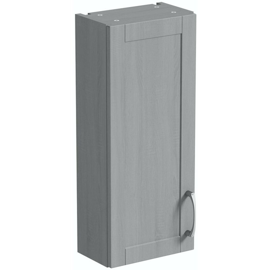 Newbury dusk grey wall hung cabinet 720 x 300mm - Grey - Reeves