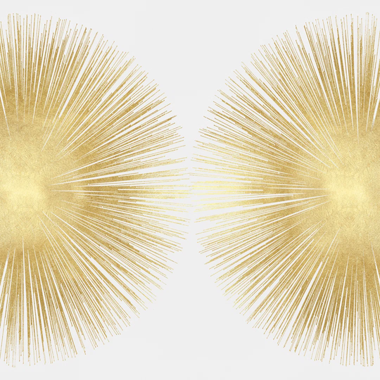 Sunburst Soft Gold Ii - Wrapped Canvas Art Prints