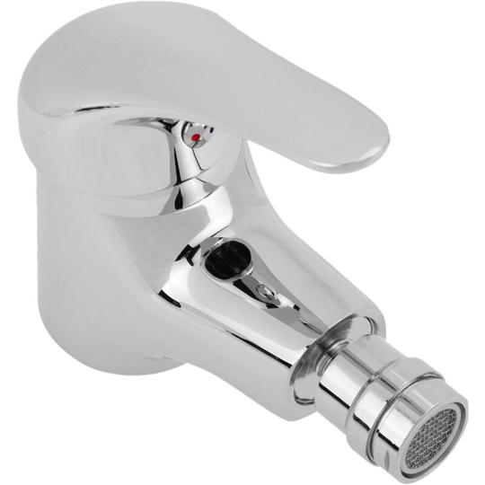 Single-lever faucet with ceramic cartridge and rotating chrome bidet nozzle with hot and cold water functions - Primematik