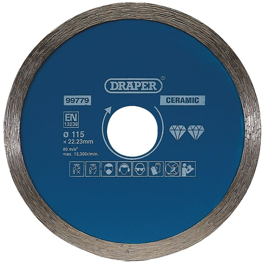 99779 - Continuous Diamond Blade, 115mm - Draper