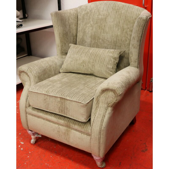 Wing Chair Fireside High Back Armchair Azzuro Mink Fabric