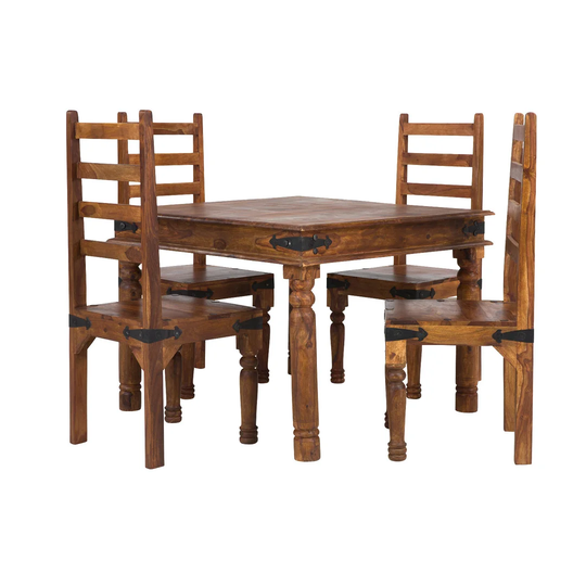 Bewley 5 - Piece Rosewood Solid Wood Dining Set