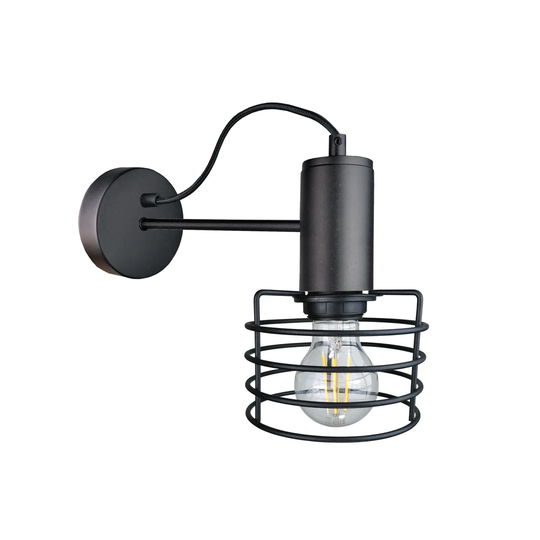 Rune Black 1-light Wall Sconce