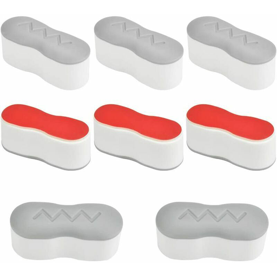 Rlife 8 Pieces Toilet Seat Bumpers Toilet Seat Pads 45*2*1.7cm Universal Toilet Seat Pad Adhesive Toilet Seat Pad for Home, Hotel, Restaurant