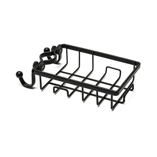 Wrought Iron Kitchen Faucet Creative Sink Bathroom Bathroom Drain Storage Storage Cooking Rack-Black