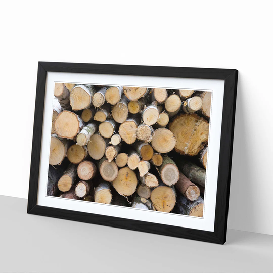 'Wood Logs' Framed Photographic Print