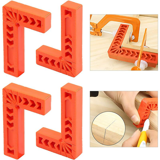 Soekavia - 4 Pack 90 Degree Right Angle Positioning Squares For Woodworking, Photo co.ukames, Boxes, Cabinets or Drawers, l Type Right Angle Ruler,