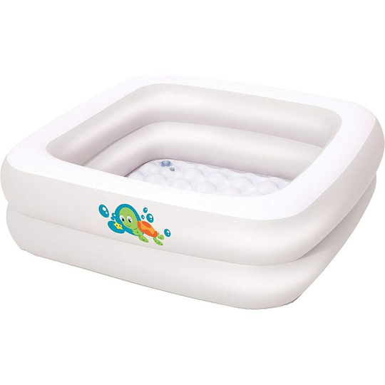 Square Inflatable Baby Bathtub 86 x 86 x 25 cm Betterlife (1 pcs,White)