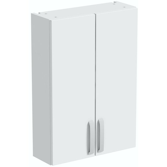 Nouvel gloss white wall hung cabinet 720 x 500mm - White - Reeves