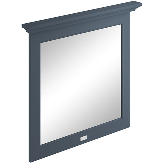 Flat Bathroom Mirror 800mm Wide - Stiffkey Blue - Bayswater