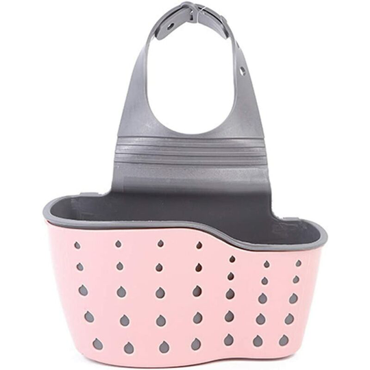 Sink Basket Sink Strainers Basket Corner Sponge Caddy for kitchen sink Kitchen Drain Shelf Sink Storage Holder-style 2- Pink