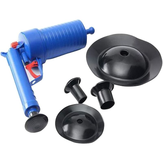 Compressed Air Line Unblocker, High Pressure Pump with 4 different Suction Cups for Kitchen Sink Unblocker Bath and Toilet Soekavia