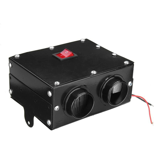 12V 300W Car Radiator Water Heater Double Hole Fan Heater Window Defroster Demister - 12V