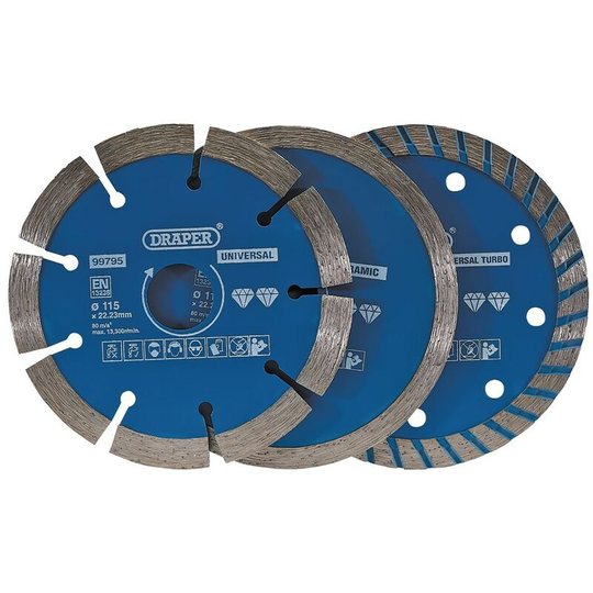 99795 - Diamond Blade Set (3 Piece) - Draper