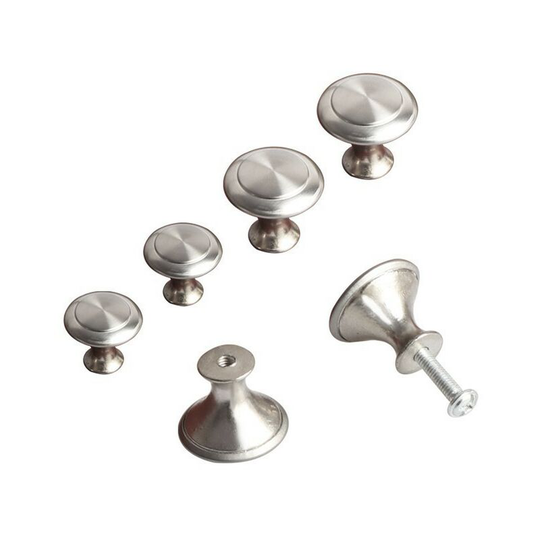 20 pcs Cabinet Door Knobs, Silver Cabinet Knobs Kitchen Round Pull Handles Chrome Door Handle Knobs Metal Drawer Knobs for Bathroom Cupboards