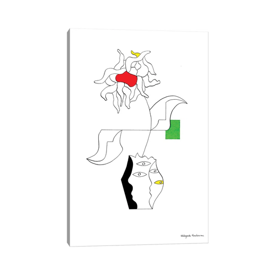 Sun Flower by Hildegarde Handsaeme - Wrapped Canvas Graphic Art