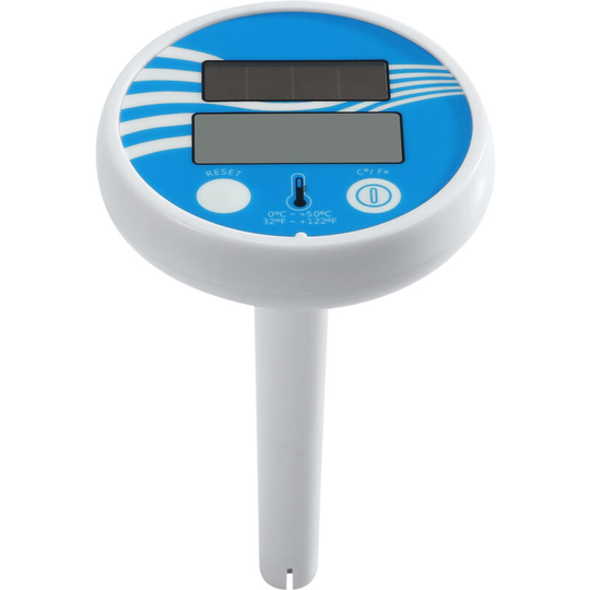 Solar Powered Swimming Pool Thermometer Digital Floating Pool Spa Thermometer Water Temperature Thermometer for Hot Bathtub Pond Fish Tank,model:Blue
