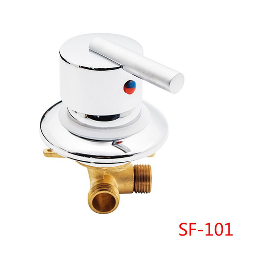 Shower Enclosure Mixer Tap Brass Shower Faucet Chrome Outlet Diverter Shower Mixer Tap G1/2 inch Connector Cold and Hot Water Shower Mixer for