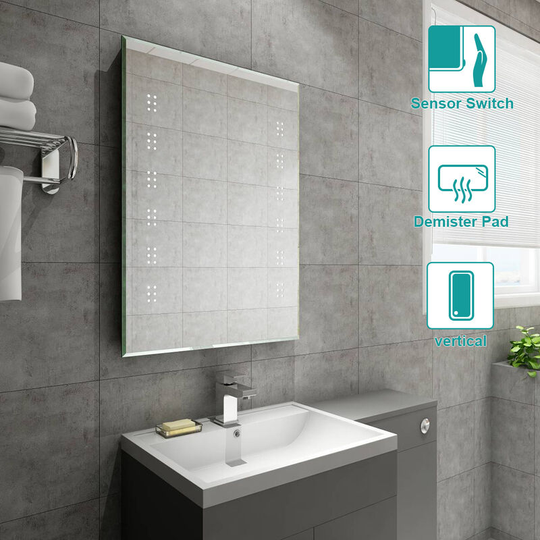 NRG - 500 x 700mm Bathroom Illuminated led Mirror with Demister(Type b)