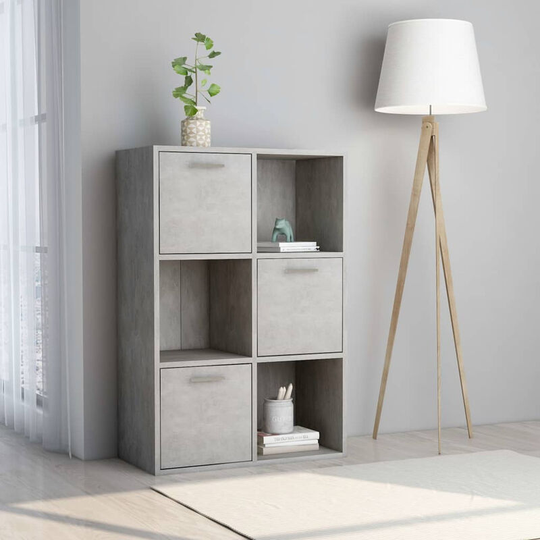 Storage Cabinet Concrete Grey 60x29.5x90 cm Chipboard