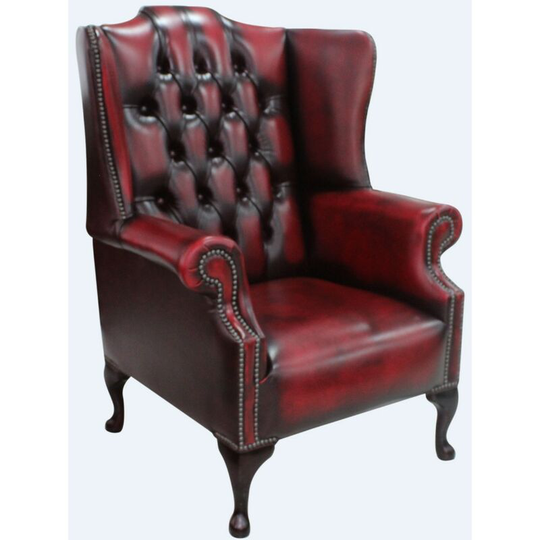 Oxblood Chesterfield 1780 High back Wing chair Designersofas4u