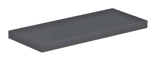 Napoli Gloss Grey 30cm Floating Bathroom Shelf - Grey Gloss