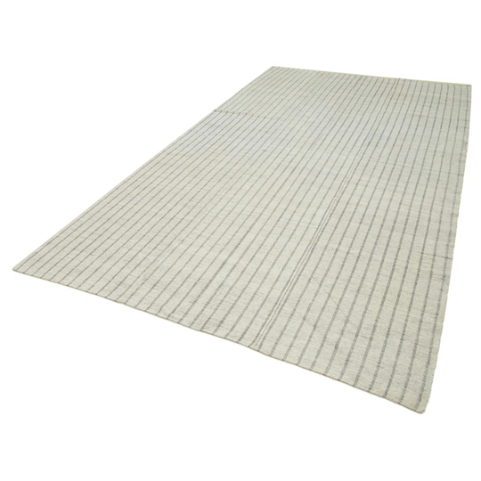 Dycus Kilim Hand-Knotted Cotton/Wool Grey Rug