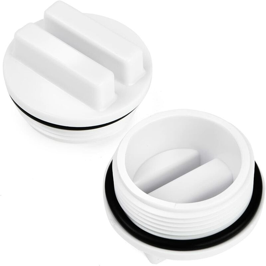 Pool Return Line Threaded Plug 2 Pack - Antifreeze Drain Plug for Swimming Pools.