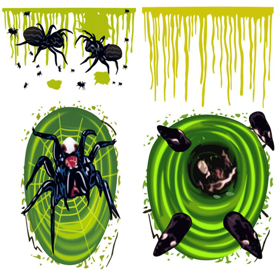 2 Pack Halloween Toilet Seat Covers 3D Horror Morphing Decal for Halloween Themed Home Decor (Spider and Mouse), Horror Festival Decorative Wall