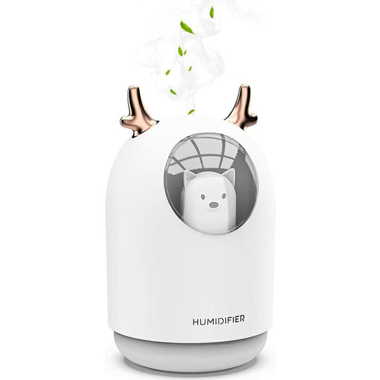 Ilovemilan - Baby Room Air Humidifier Quiet Ultrasonic with Essential Oils Diffuser 7 Colors of Light 12 Hours Automatic Shut-Off, 300 ml