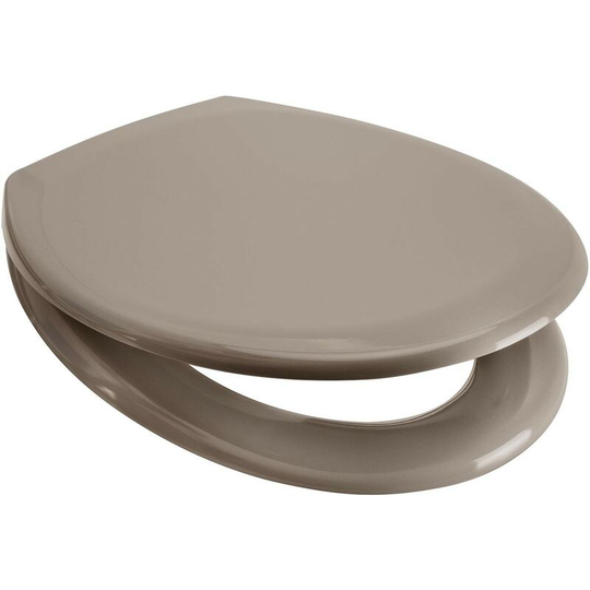 Universal mushroom toilet seat with soft close and quick release - Taupe - Accents