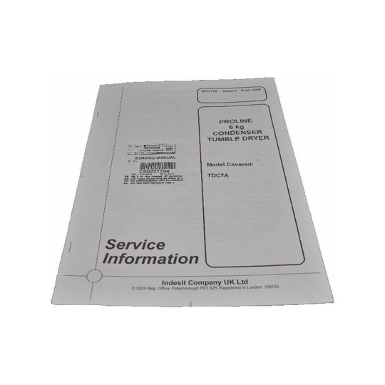 Service Manual for Proline Tumble Dryers and Spin Dryers