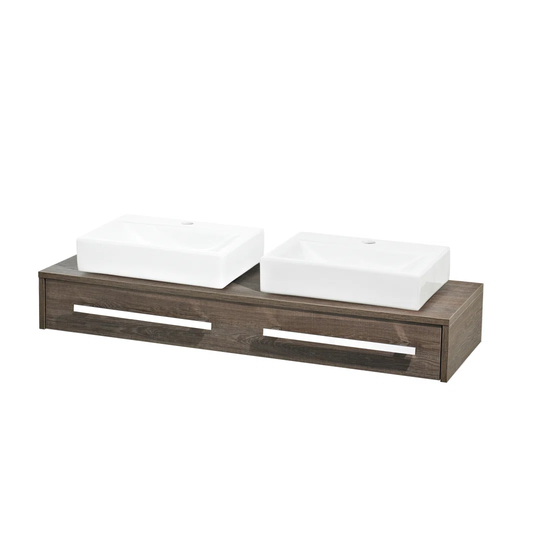 Horizon 49.4cm White Ceramic Rectangular Wall Mount Bathroom Sink