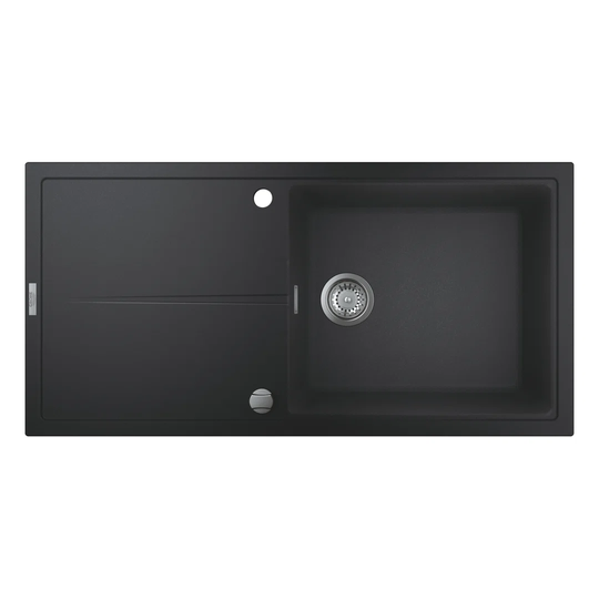 GROHE K400 composite sink with drainer, 100cm, top-mounted, 1 bowl, with overflow and automatic waste fitting