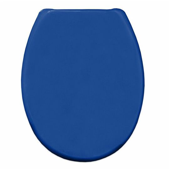 Traditional Toilet Seat Blue Bathroom Round Bottom Fix Plastic Bemis Sta-Tite