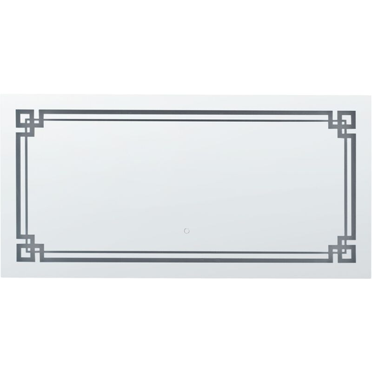 Beliani - Modern led Rectangular Wall Mirror Bedroom Bathroom 120x60 cm Silver Avranches - Silver