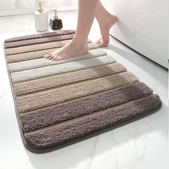 Perlerare - Non-Slip Bath Mat, Extra Soft Bathroom Rug, Machine Washable, Water Absorbent, 40 x 60 cm, Beige