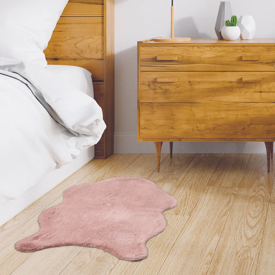 Falmacrilly Solid Colour Machine Woven 60.00 X 90.00 X 3.00 Pink Area Rug
